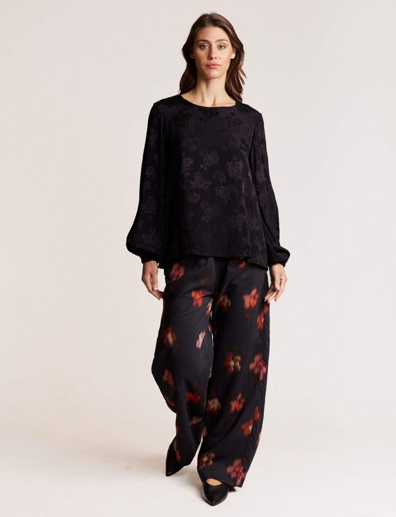 ROSE JACQUARD TOP ONYX