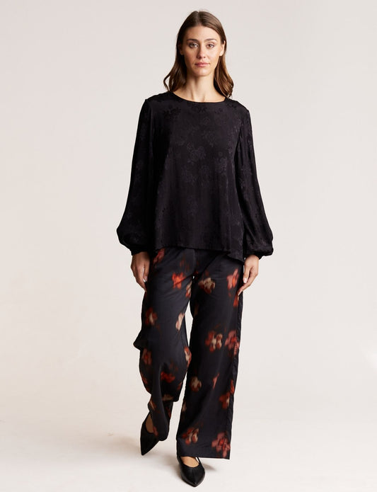 ROSE JACQUARD TOP ONYX