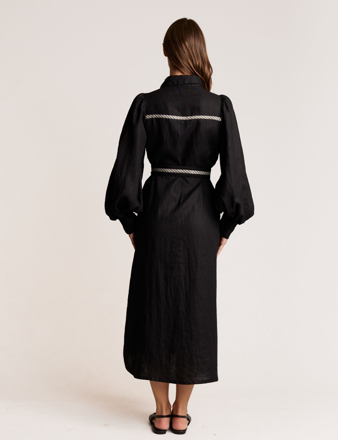 ALL ABOUT STRIPES DRESS ONYX