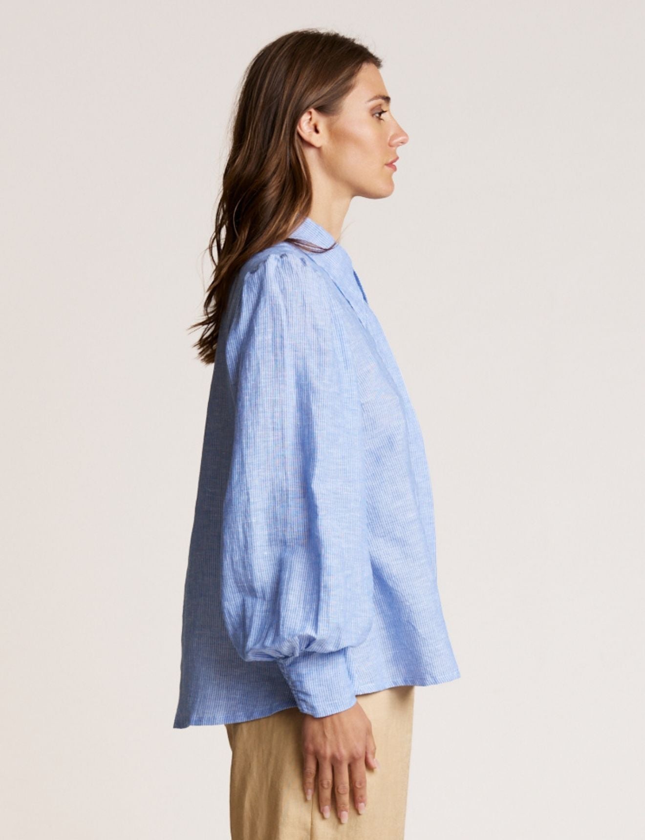 BLOUSON BLOUSE BLUE STRIPE