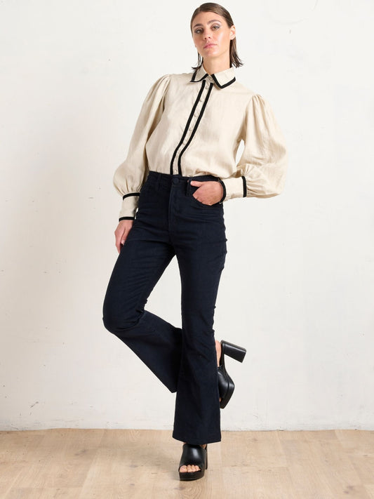BLOUSON VELVET BLOUSE STONE