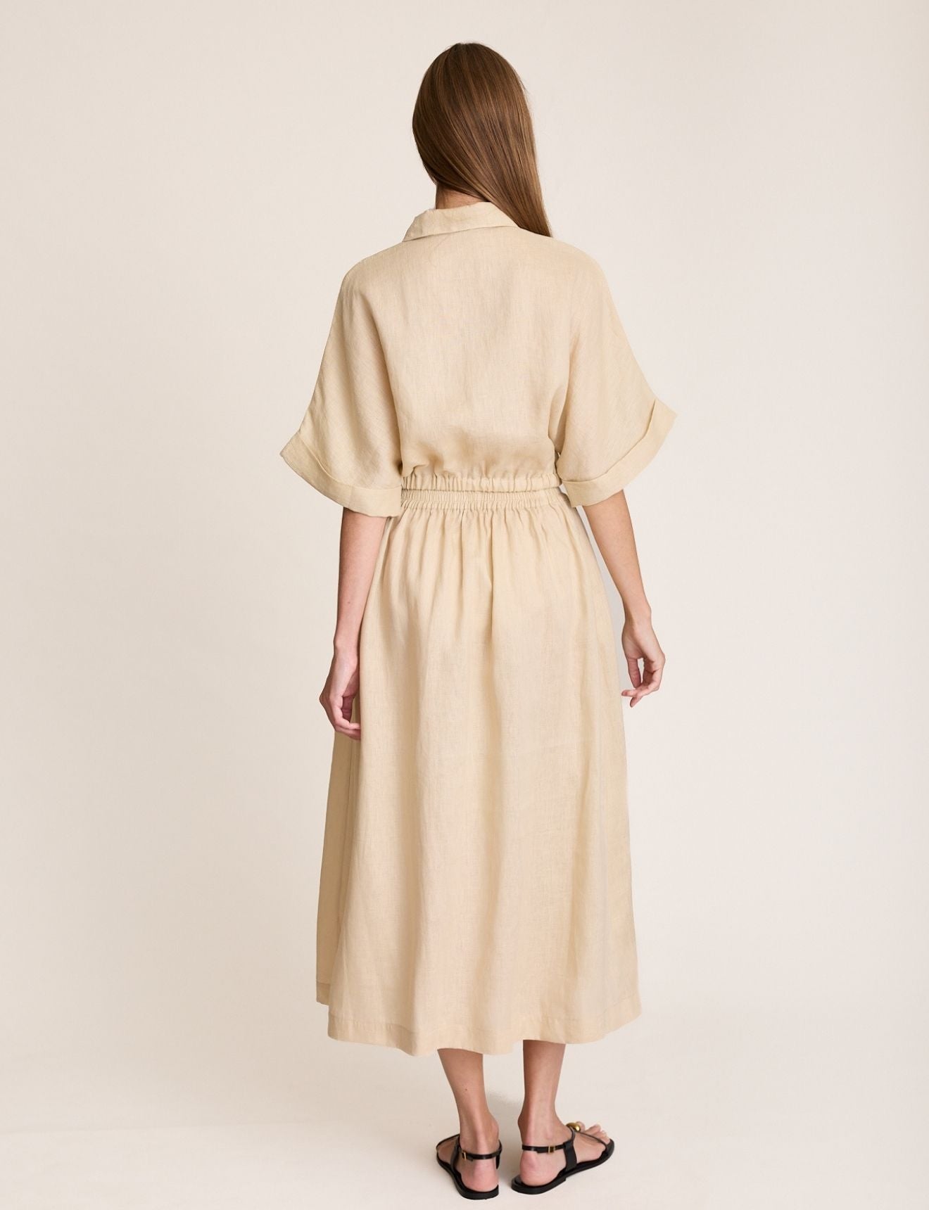 CROP CUFF SHIRT BISQUE