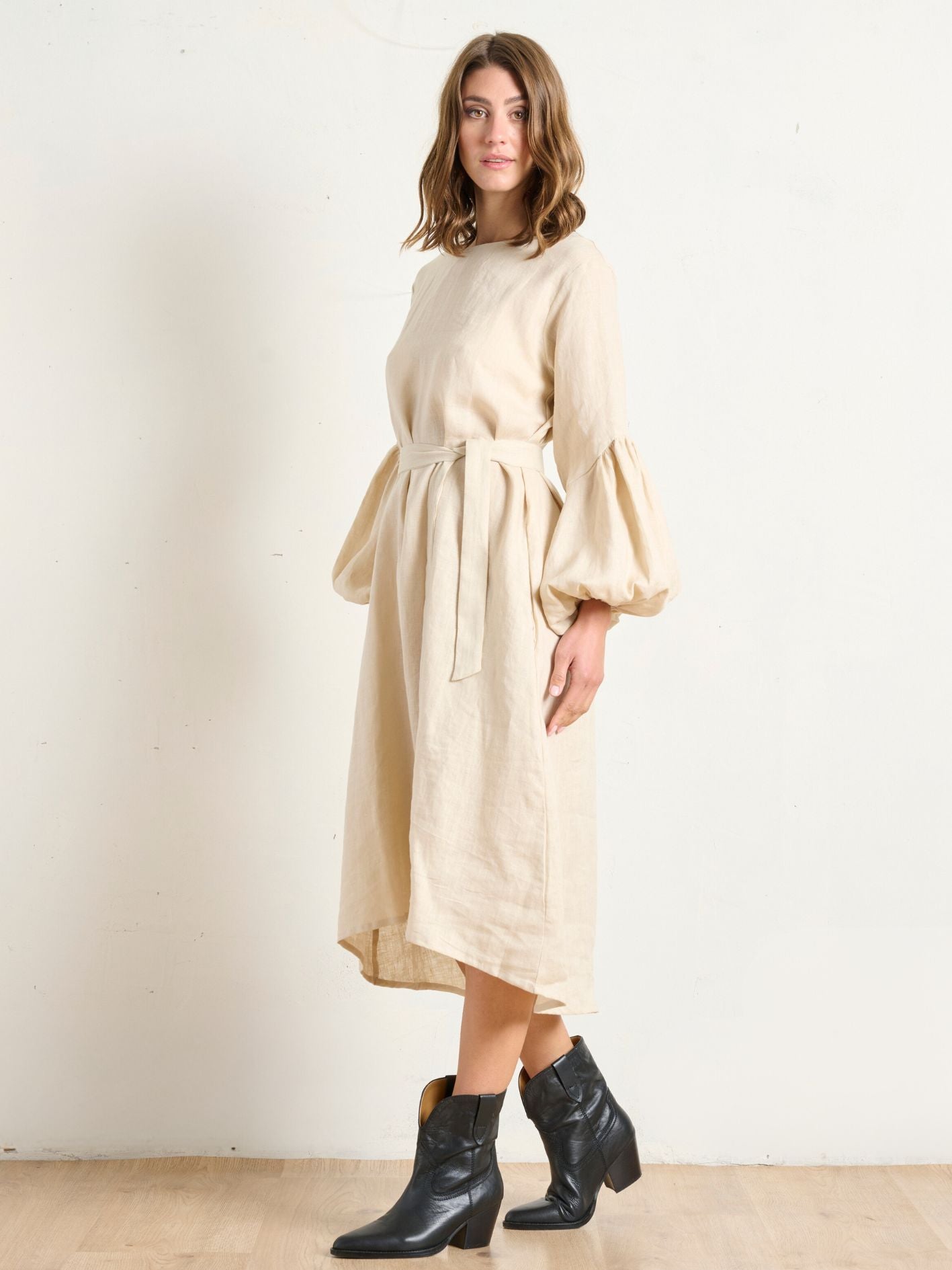 FALLING BELL DRESS STONE