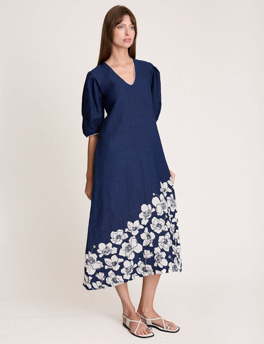 FLEUR DRESS NAVY