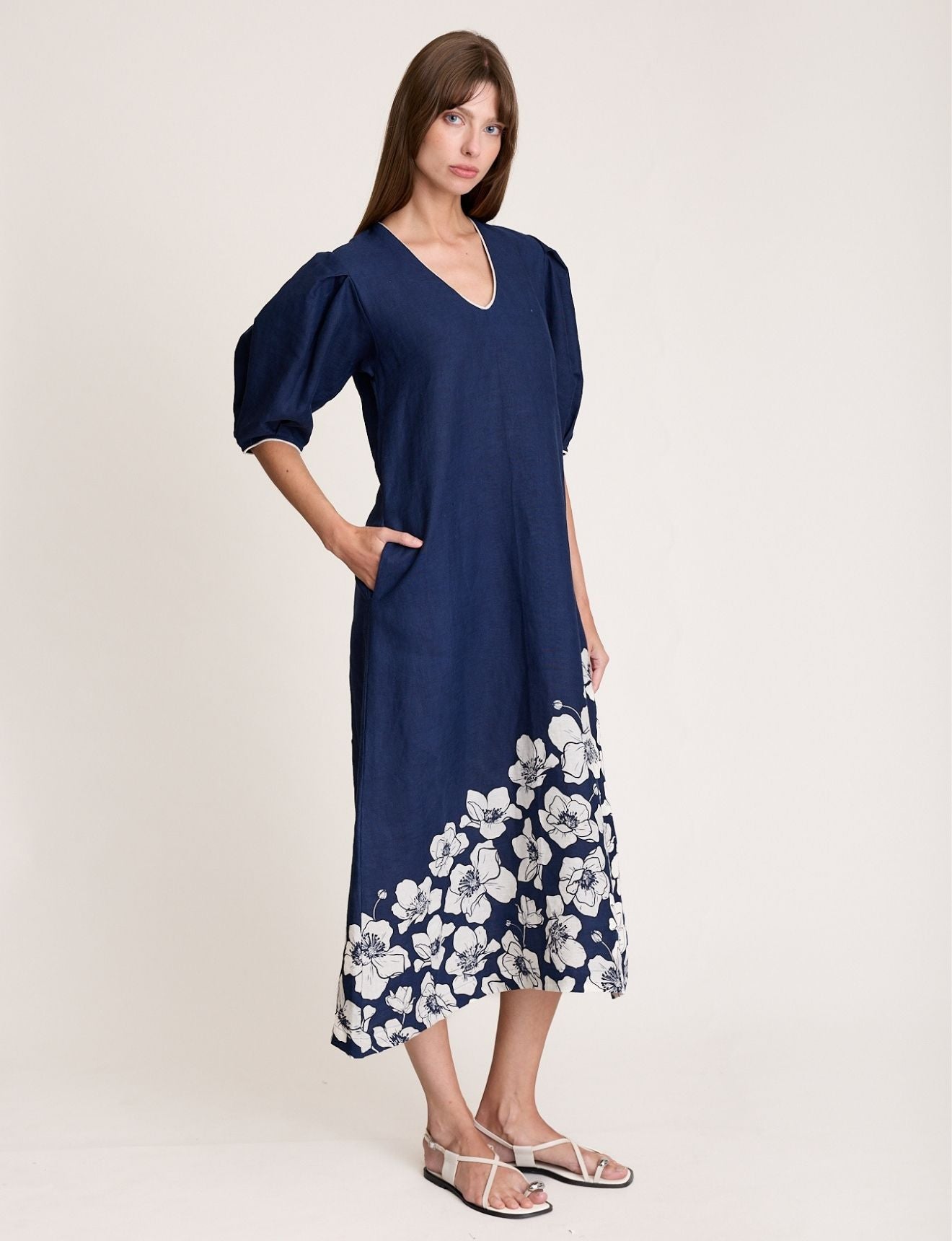 FLEUR DRESS NAVY