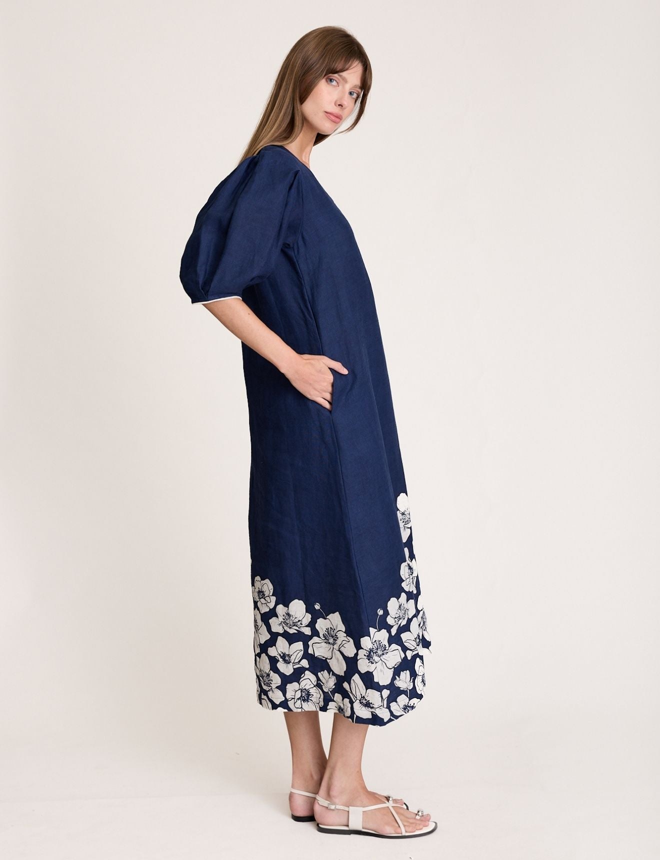 FLEUR DRESS NAVY