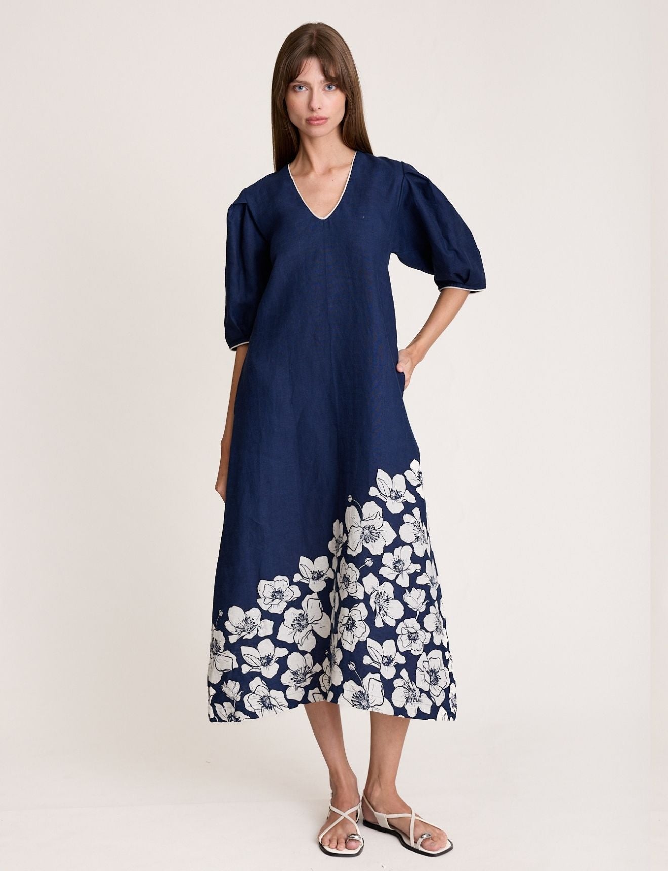 FLEUR DRESS NAVY