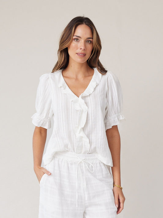 FLOUNCE BLOUSE IVORY
