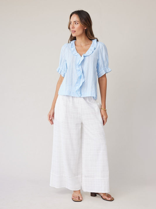 FLOUNCE BLOUSE SKY