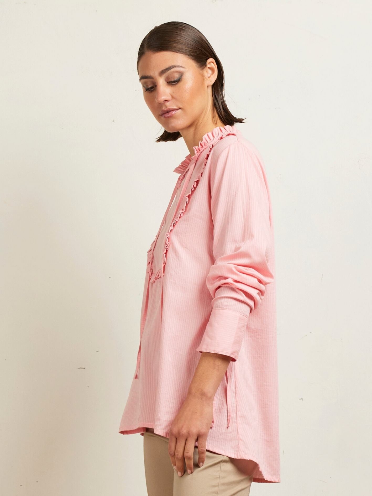 FRILL TIE BLOUSE BLOSSOM