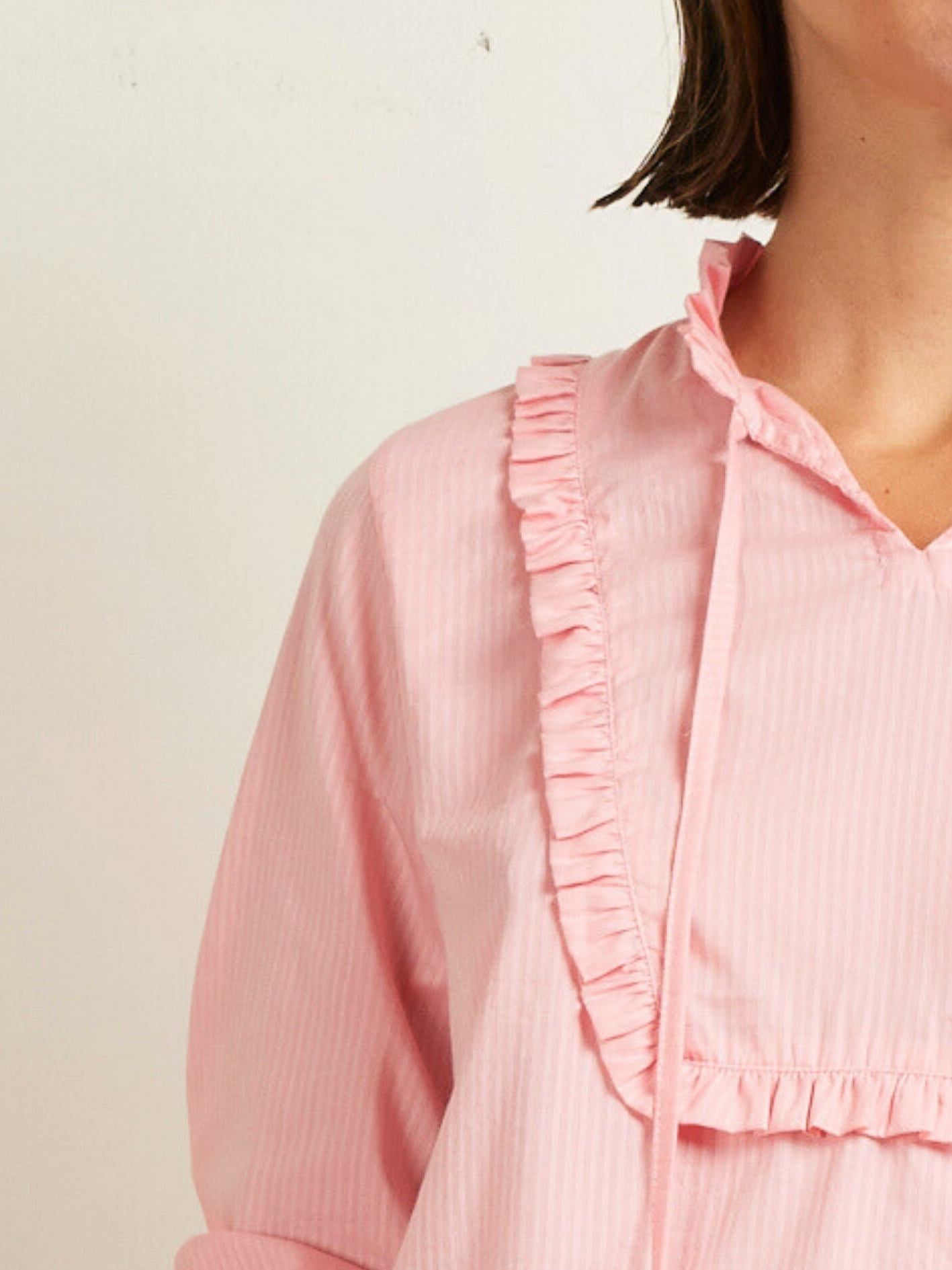 FRILL TIE BLOUSE BLOSSOM