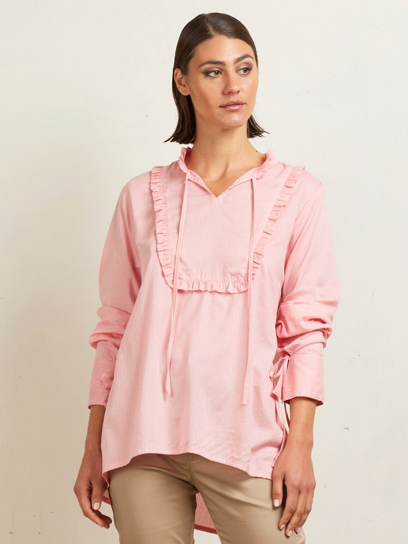 FRILL TIE BLOUSE BLOSSOM