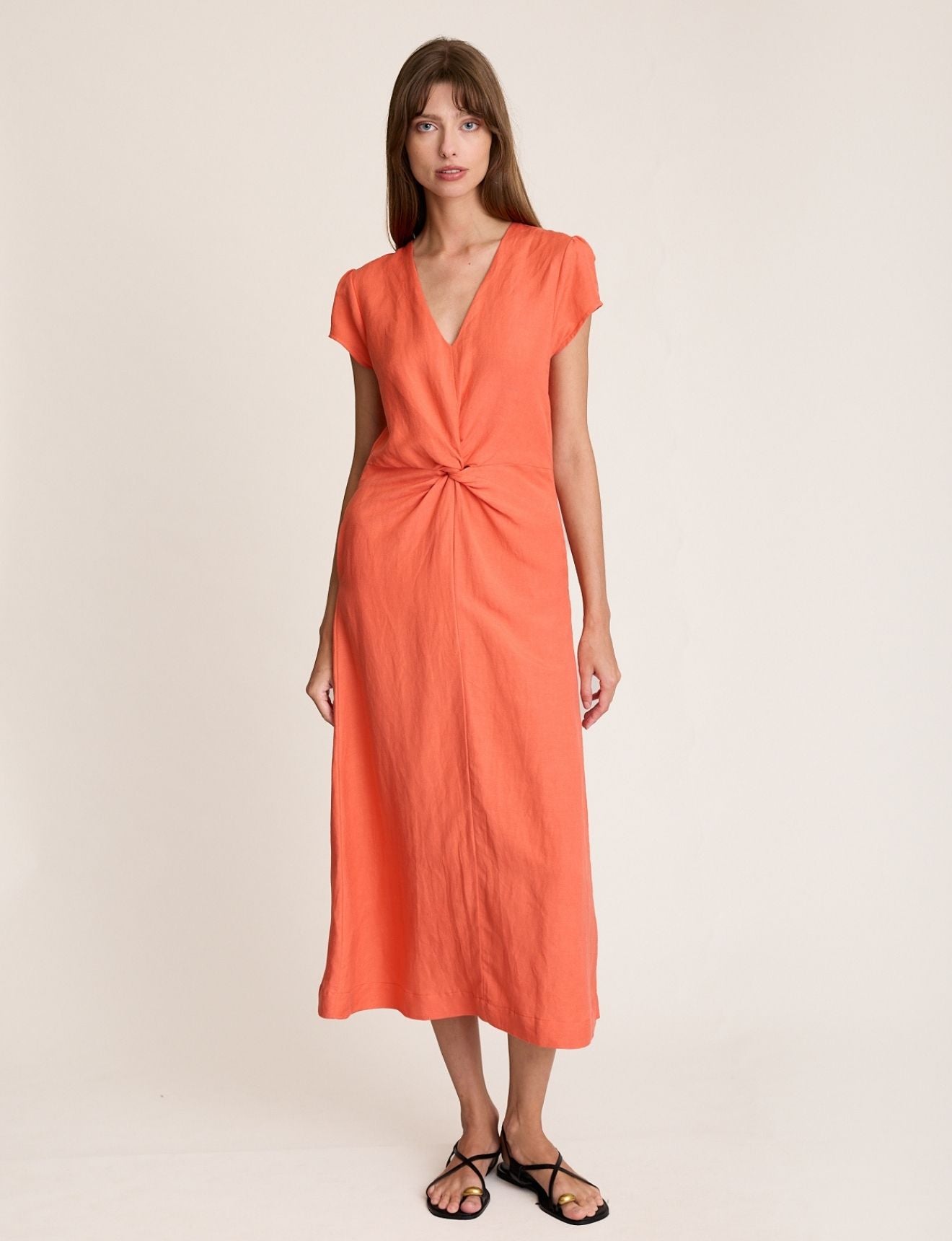 KNOT DRESS CORAL