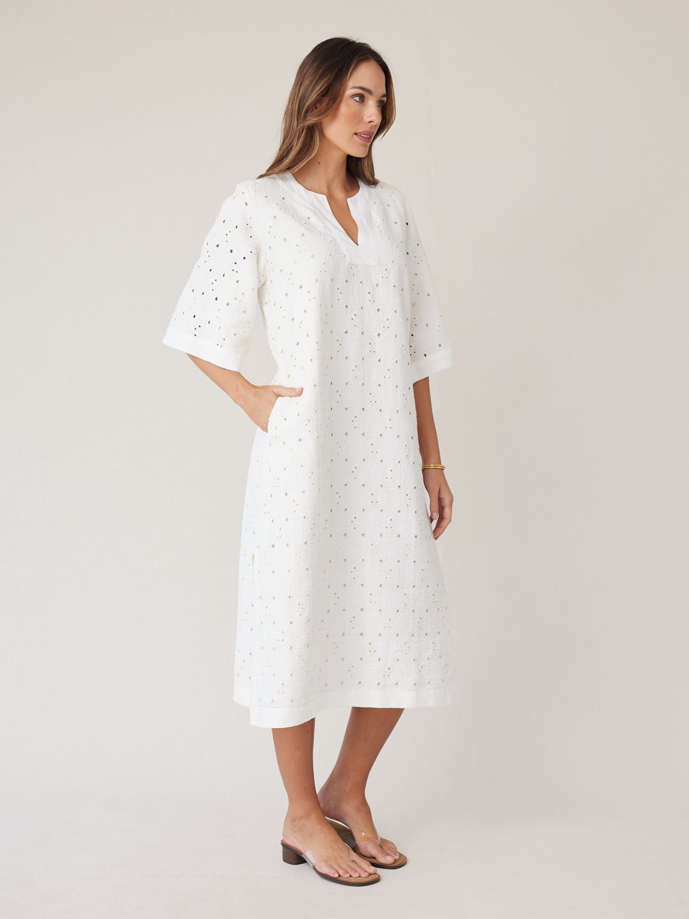 LACE KAFTAN ECRU