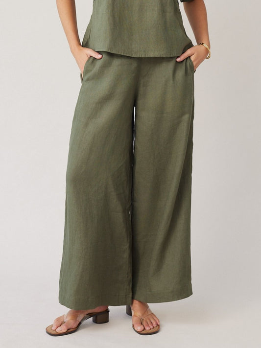 PALAZZO PANT KHAKI