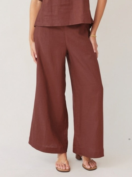 PALAZZO PANT MOCHA