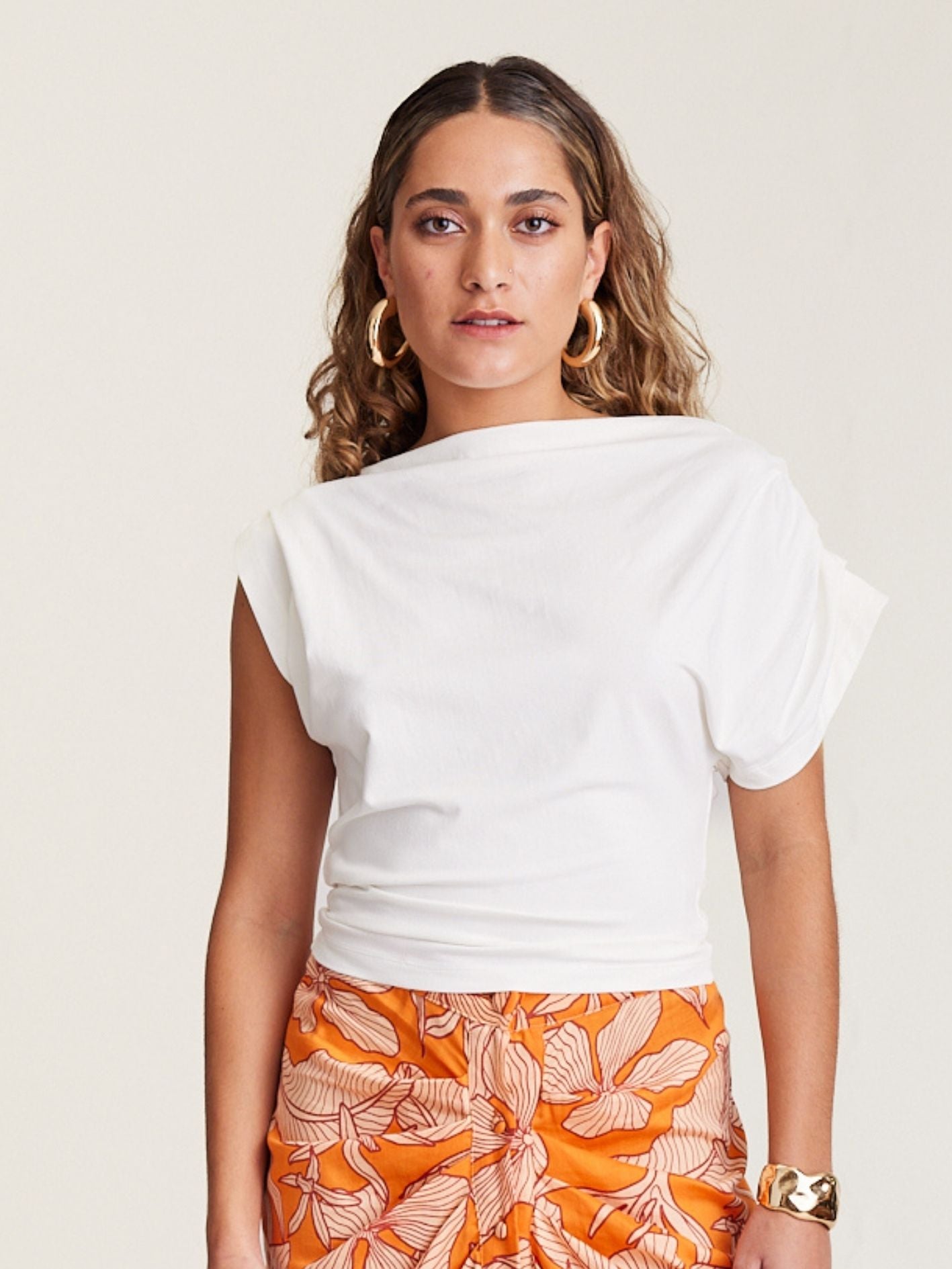 PLEAT TOP IVORY