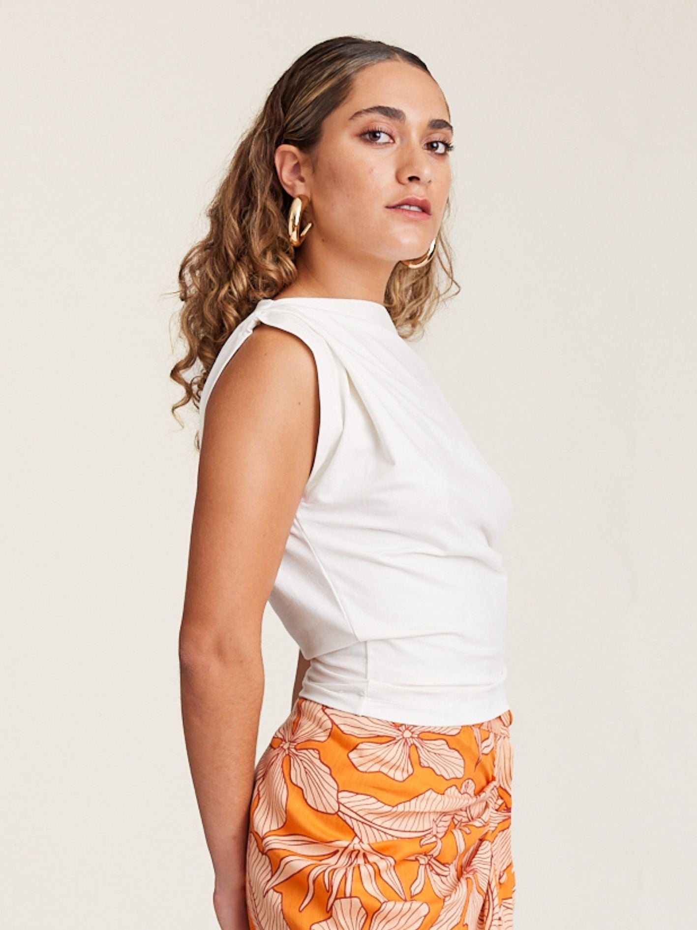 PLEAT TOP IVORY
