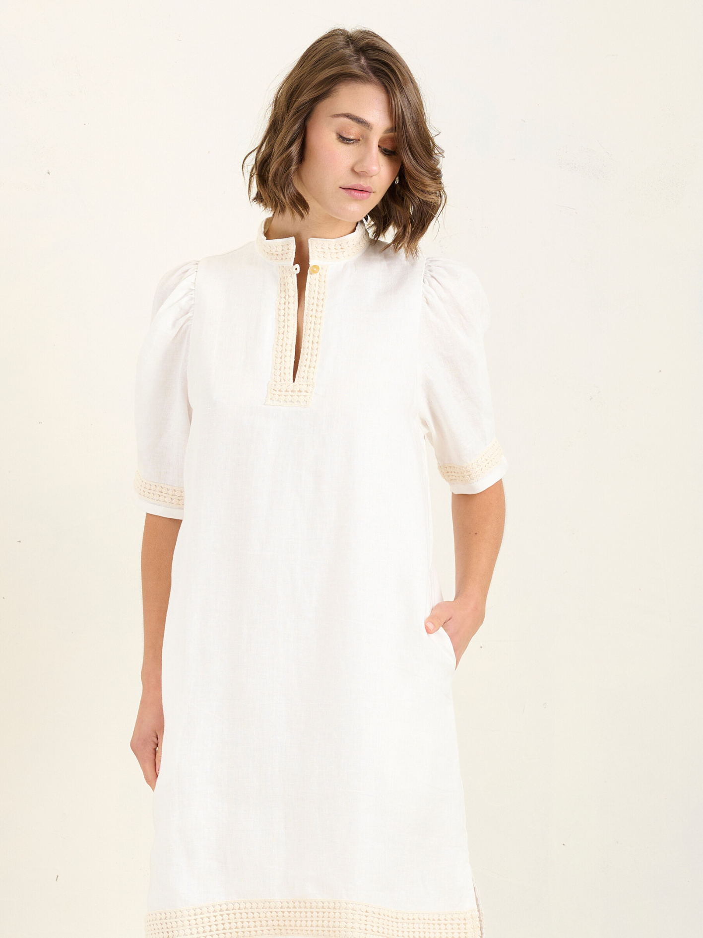 MAZE DRESS IVORY