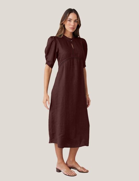 SCULPT DRESS CHOCOLATE - NEW COLOUR!