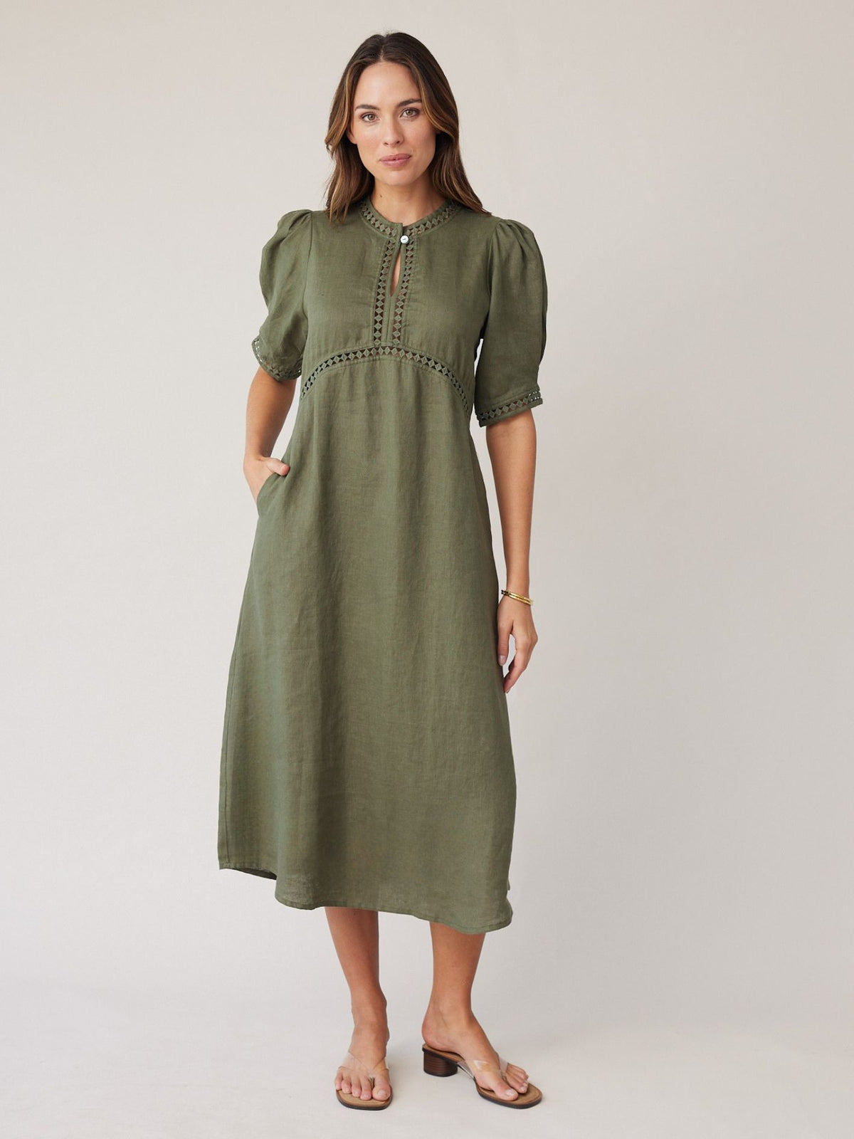 SCULPT DRESS KHAKI
