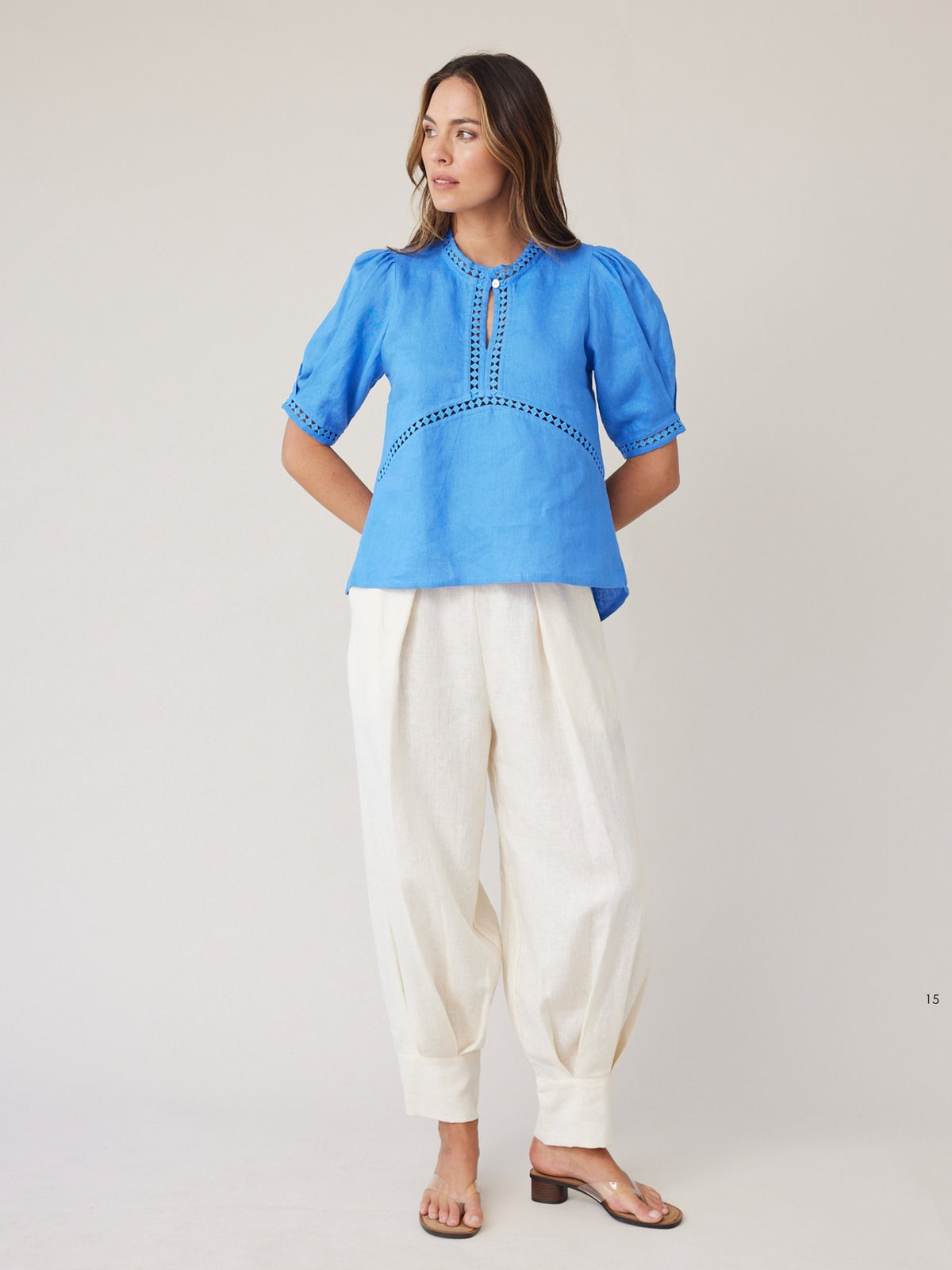 SCULPT TOP AZURE