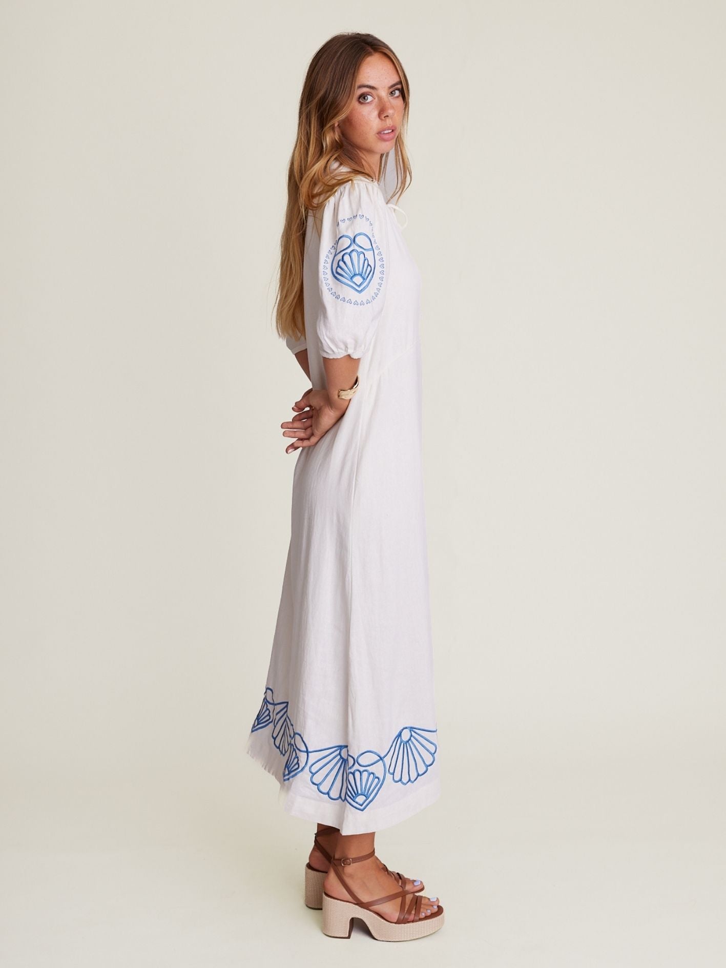 SEA PEARL DRESS ALABASTER