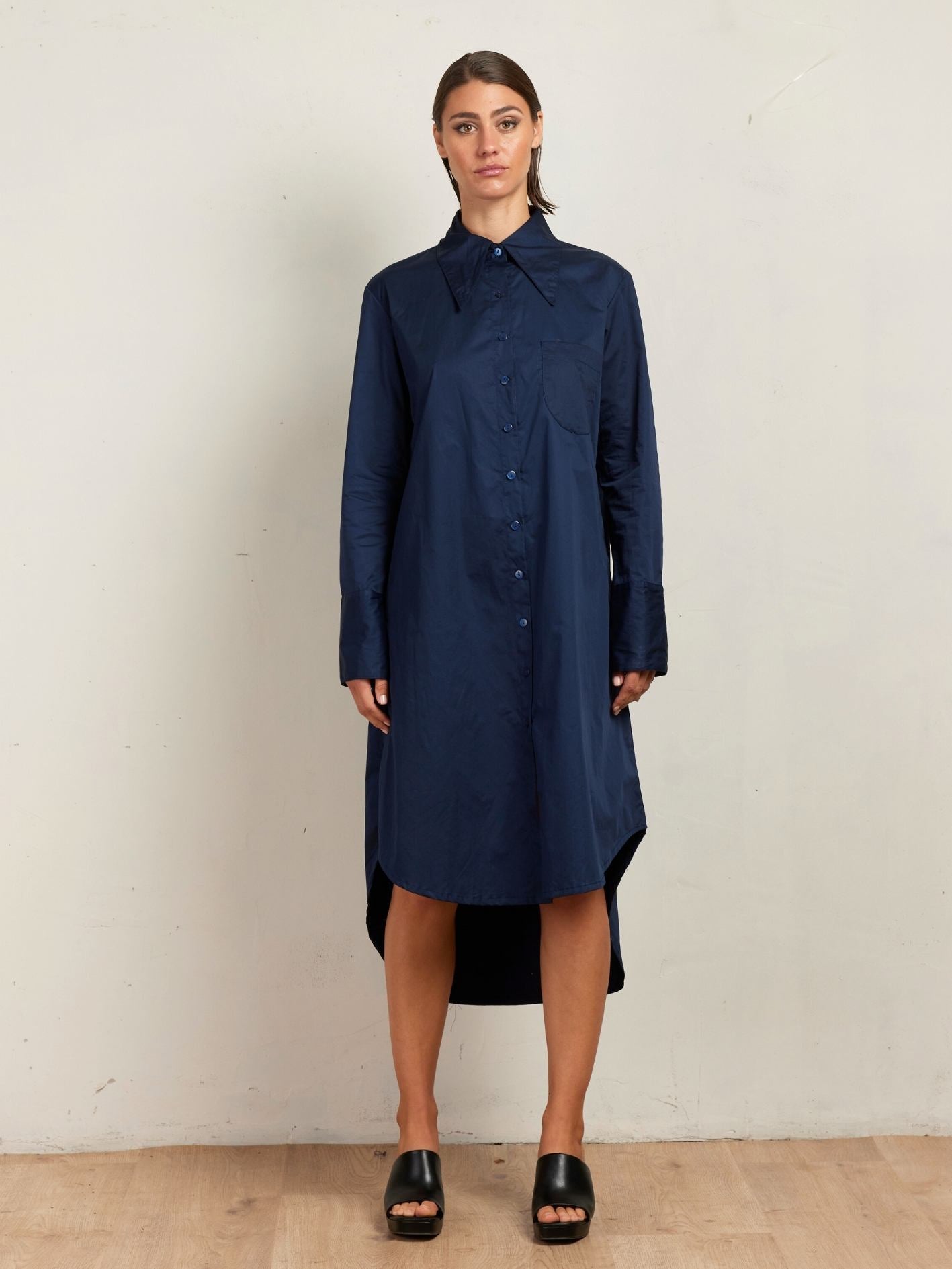 SHIRT DRESS FRENCH NAVY