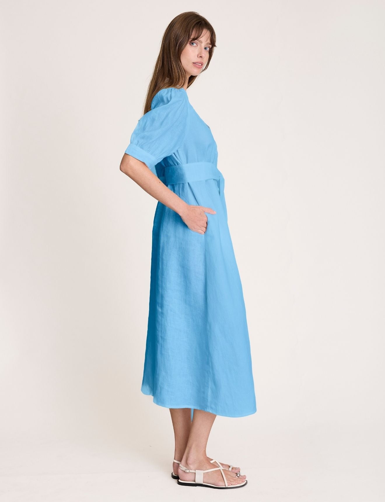 STELLAR V DRESS CERULEAN