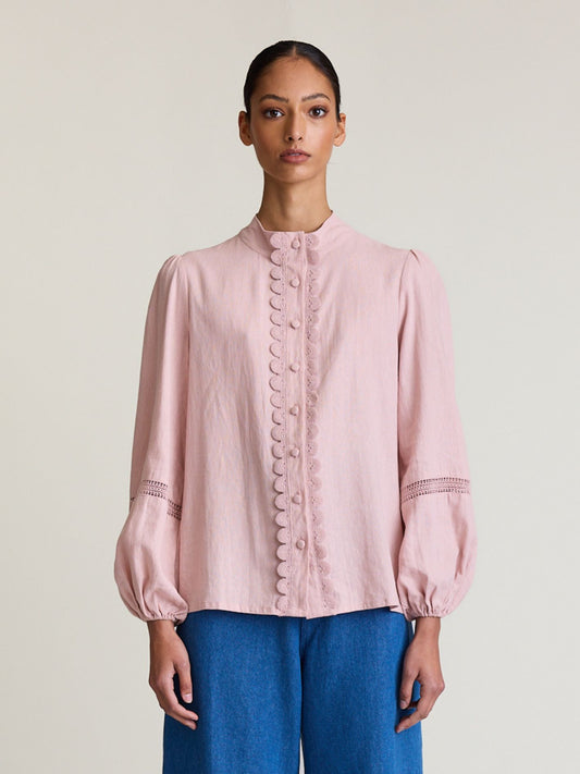 TWIN LACE BLOUSE BLUSH