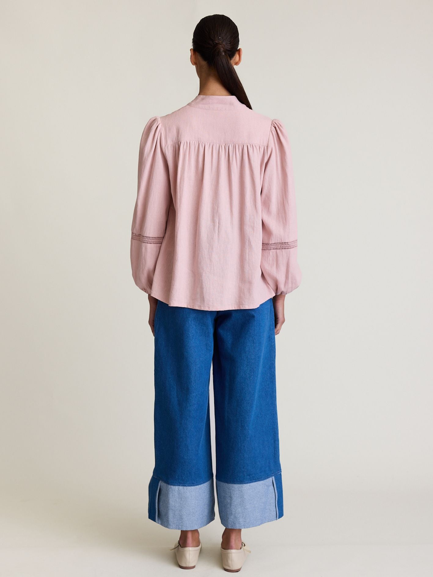 TWIN LACE BLOUSE BLUSH