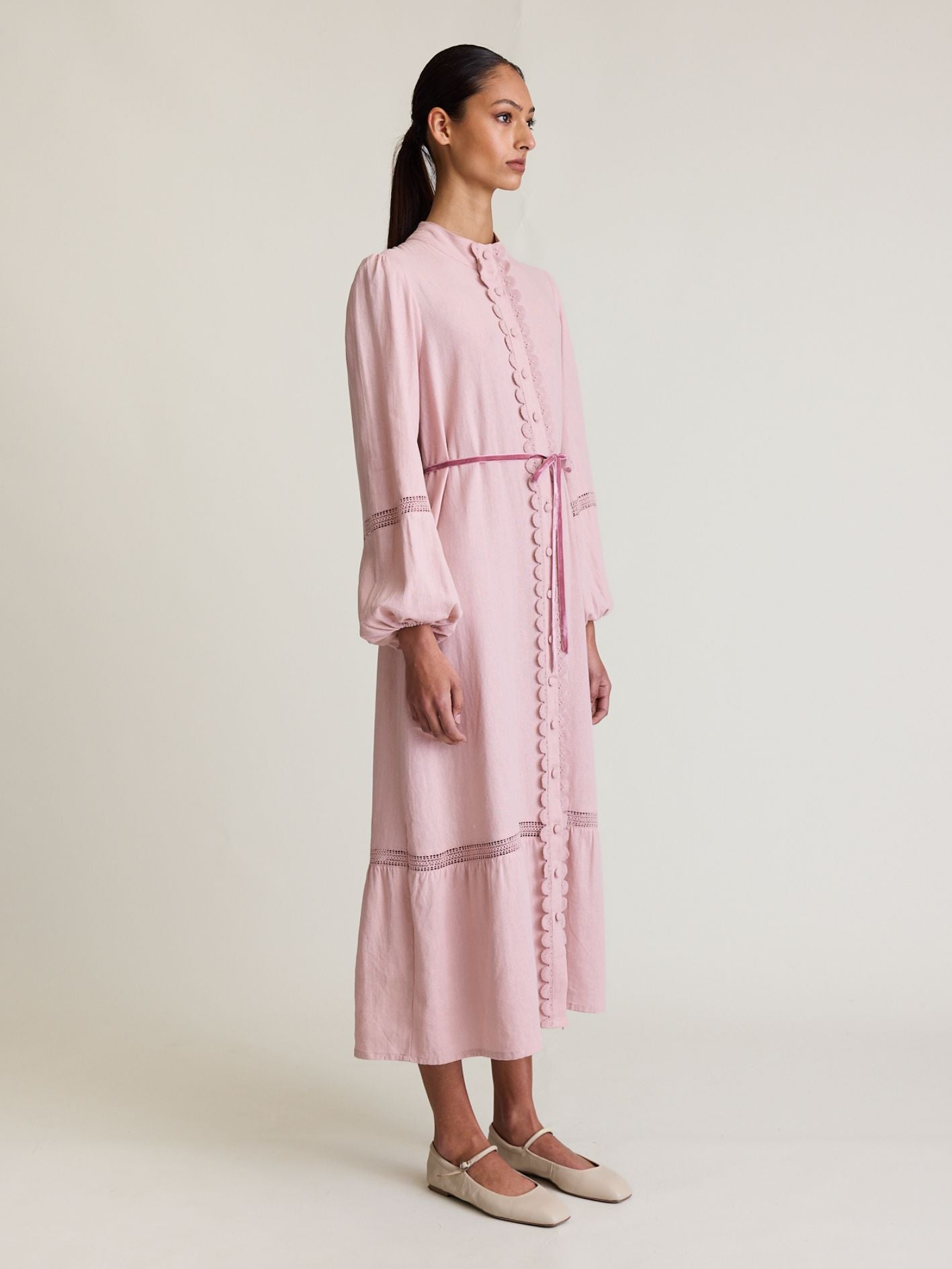 TWIN LACE DRESS BLUSH