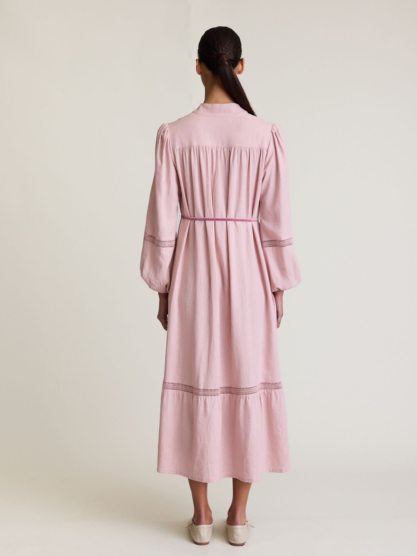 TWIN LACE DRESS BLUSH