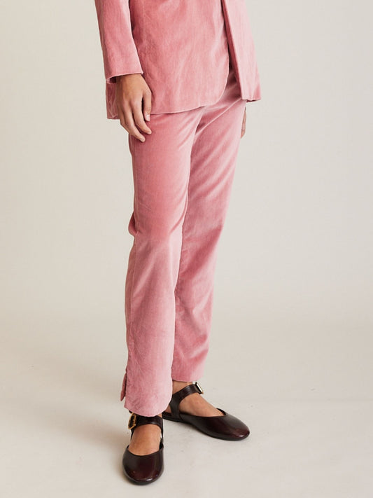 VELVET PANT DECO ROSE