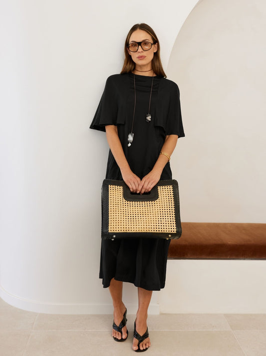 STITCH EDGE TOTE ONYX