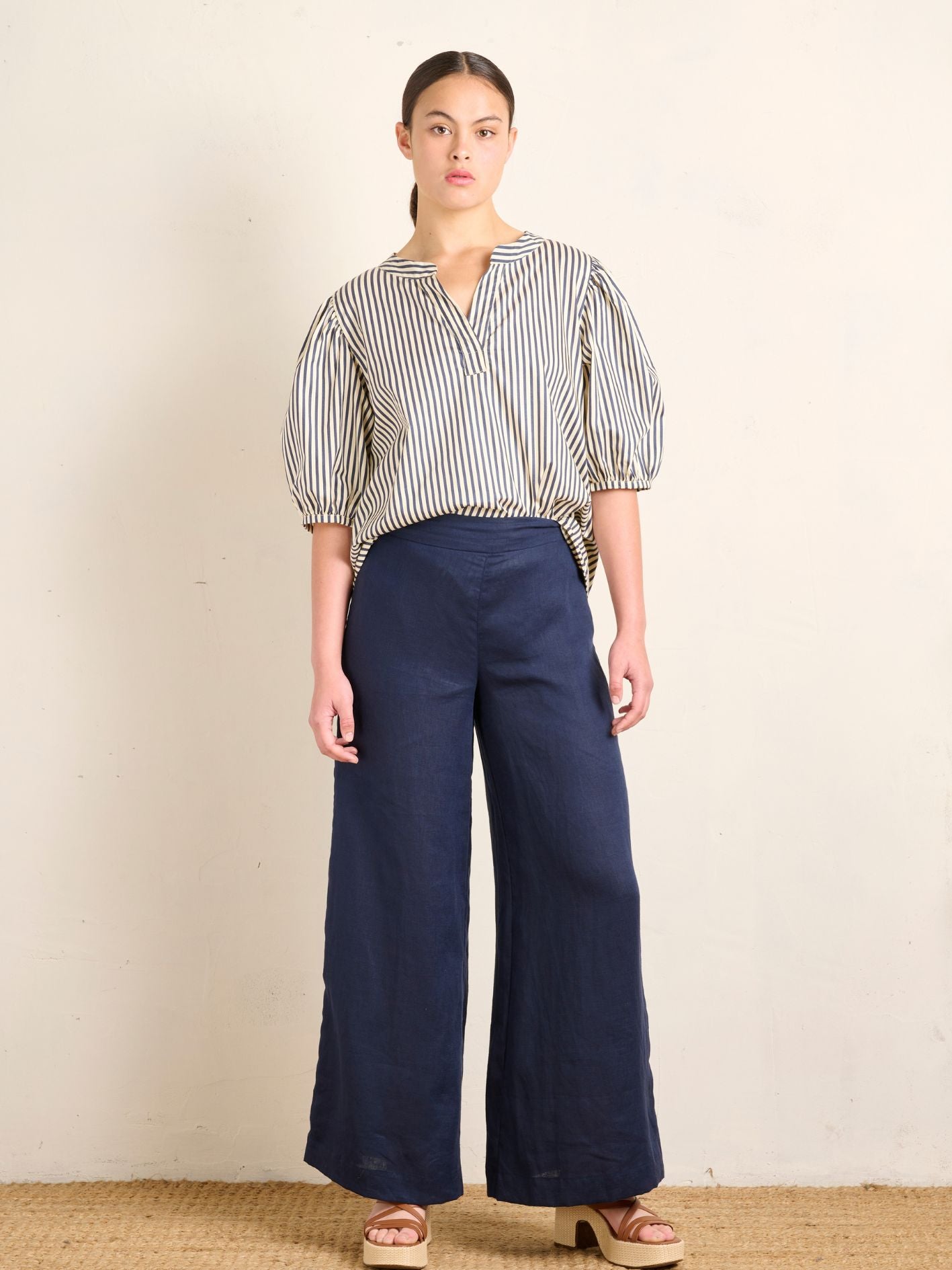 PALAZZO PANT NAVY