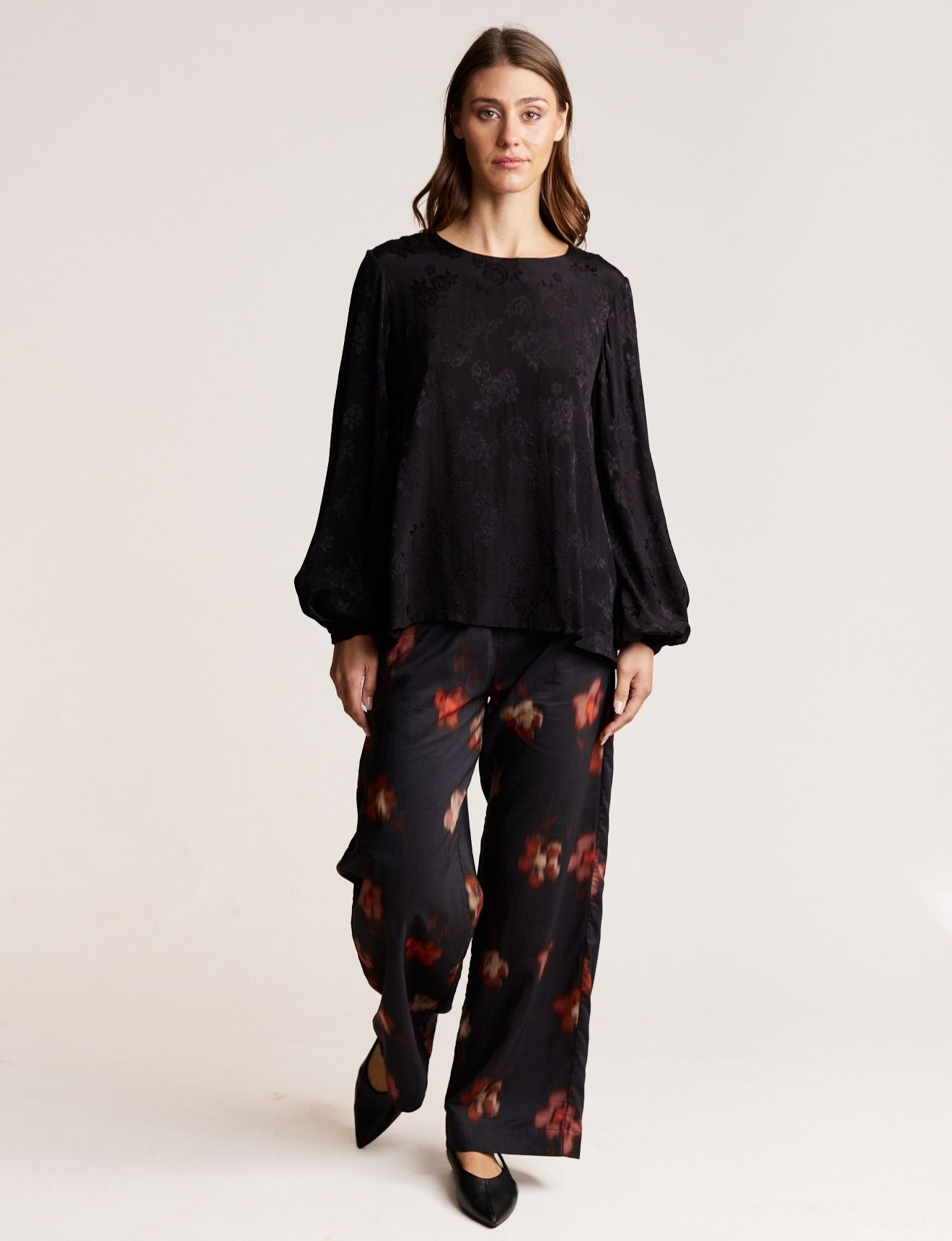 ROSE JACQUARD TOP ONYX