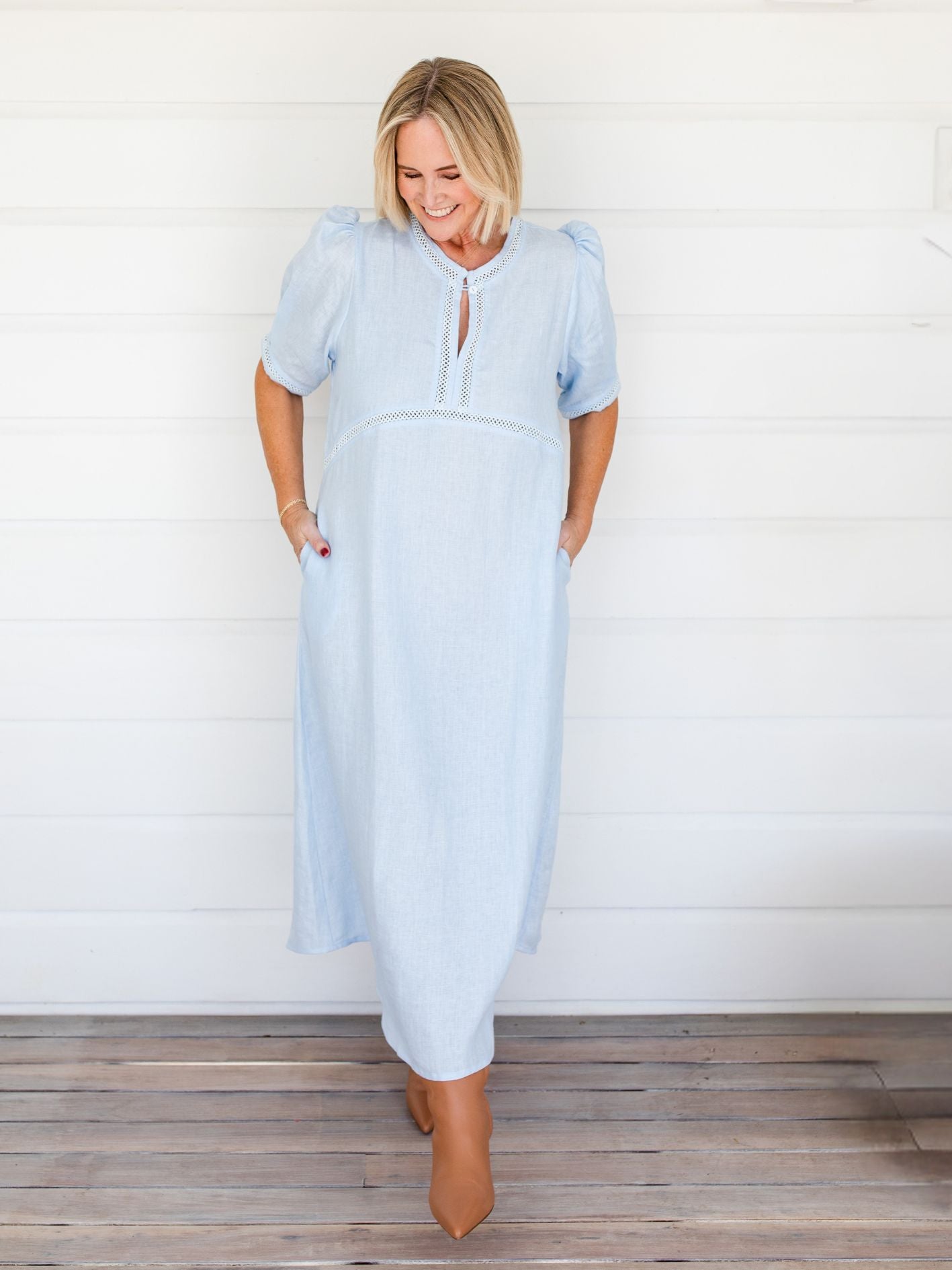 SCULPT DRESS BLUE