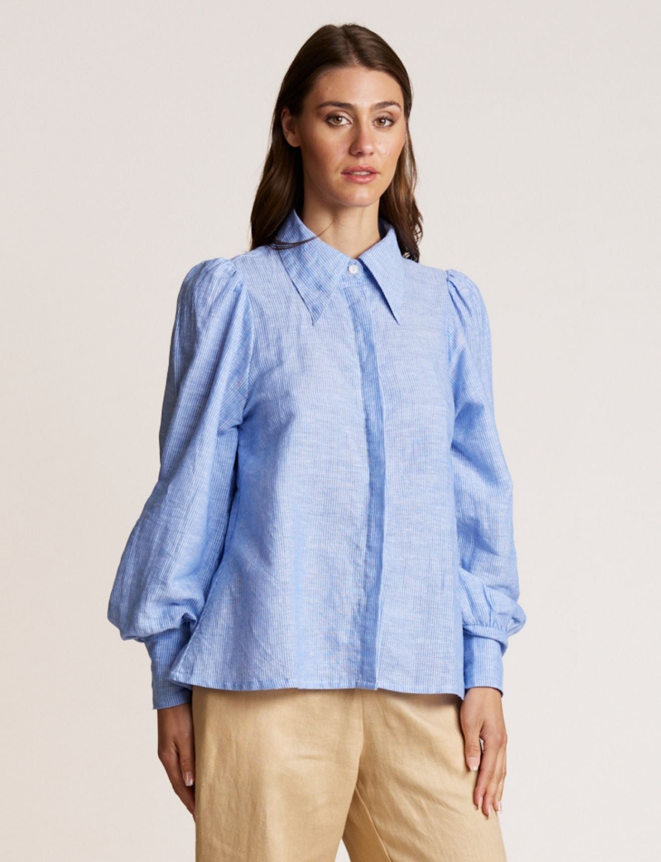 BLOUSON BLOUSE BLUE STRIPE