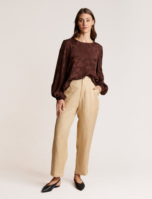 BUTTON PANT BISQUE
