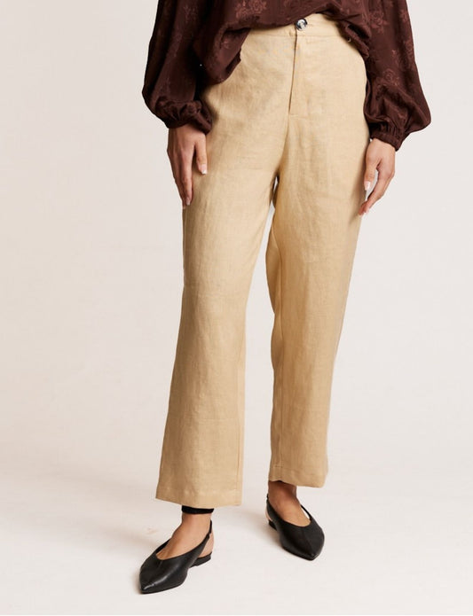 BUTTON PANT BISQUE