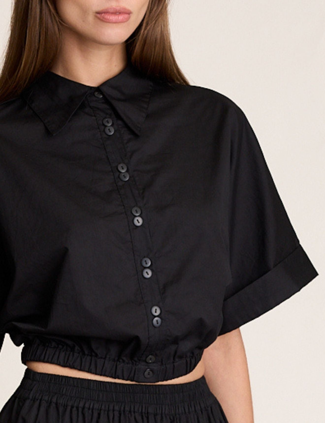 CROP CUFF SHIRT ONYX