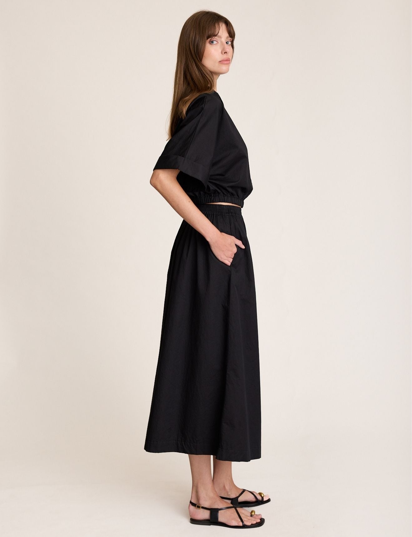 CROP CUFF SHIRT ONYX