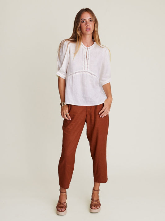 CROP STAPLE PANT CHOCOLATE