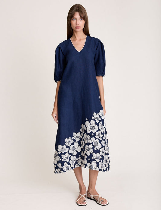 FLEUR DRESS NAVY