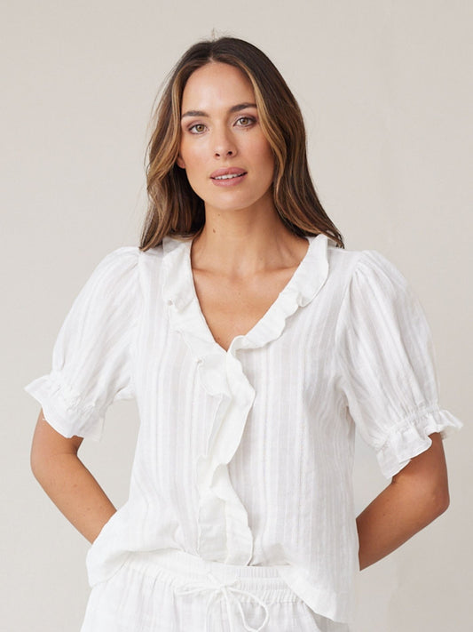 FLOUNCE BLOUSE IVORY