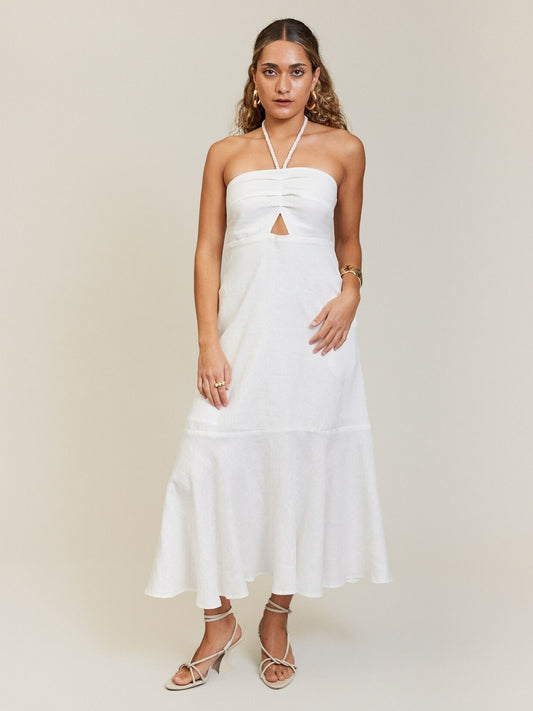 HALTER DRESS IVORY