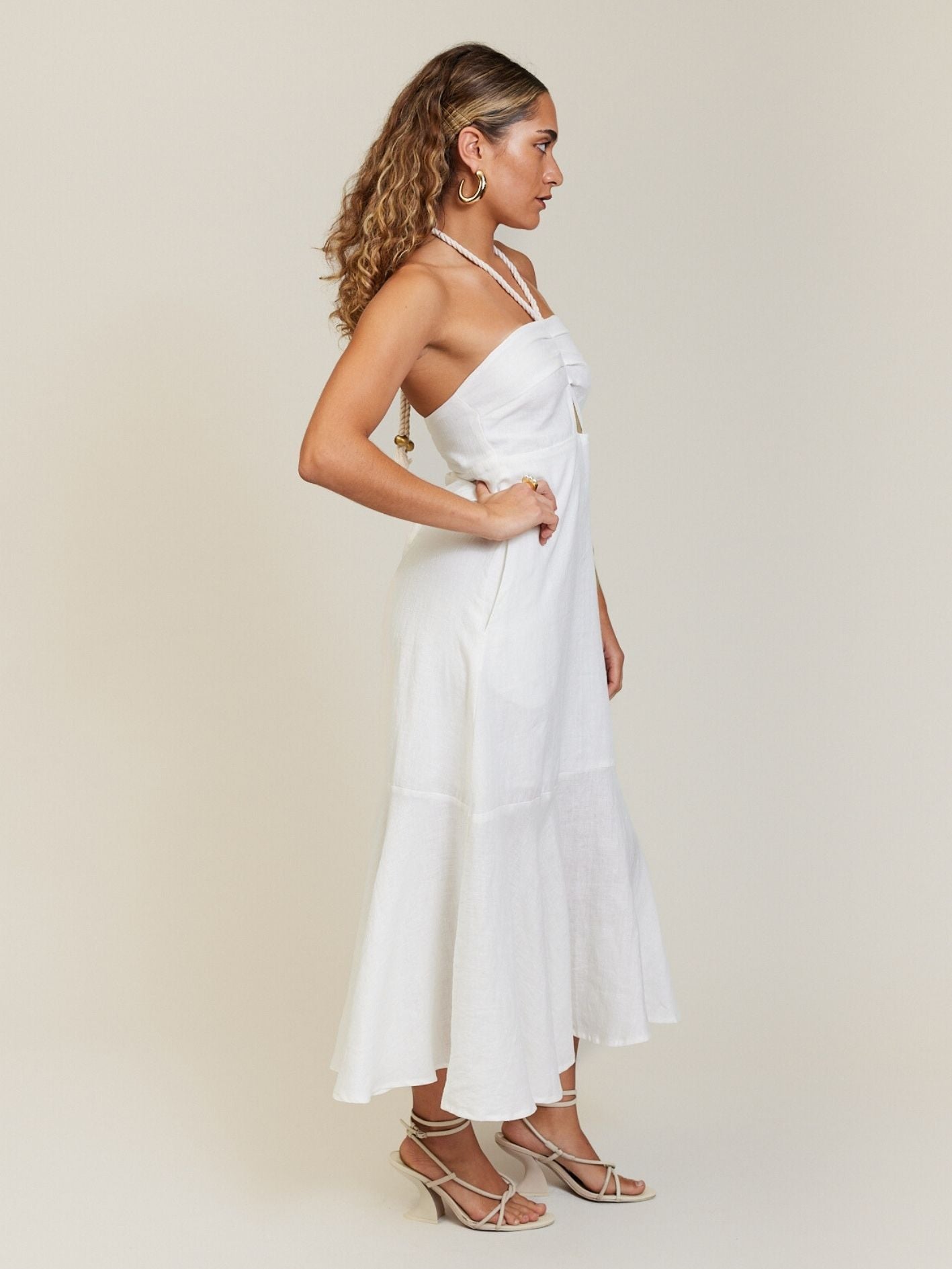 HALTER DRESS IVORY