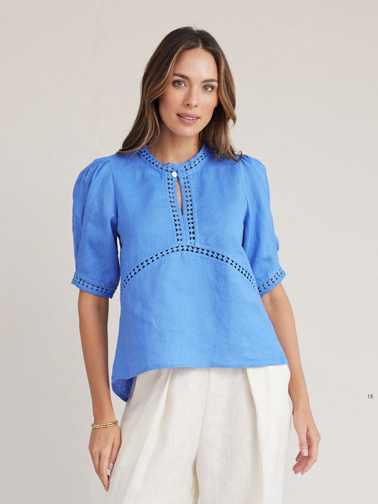 SCULPT TOP AZURE