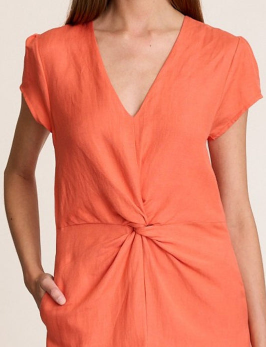 KNOT DRESS CORAL